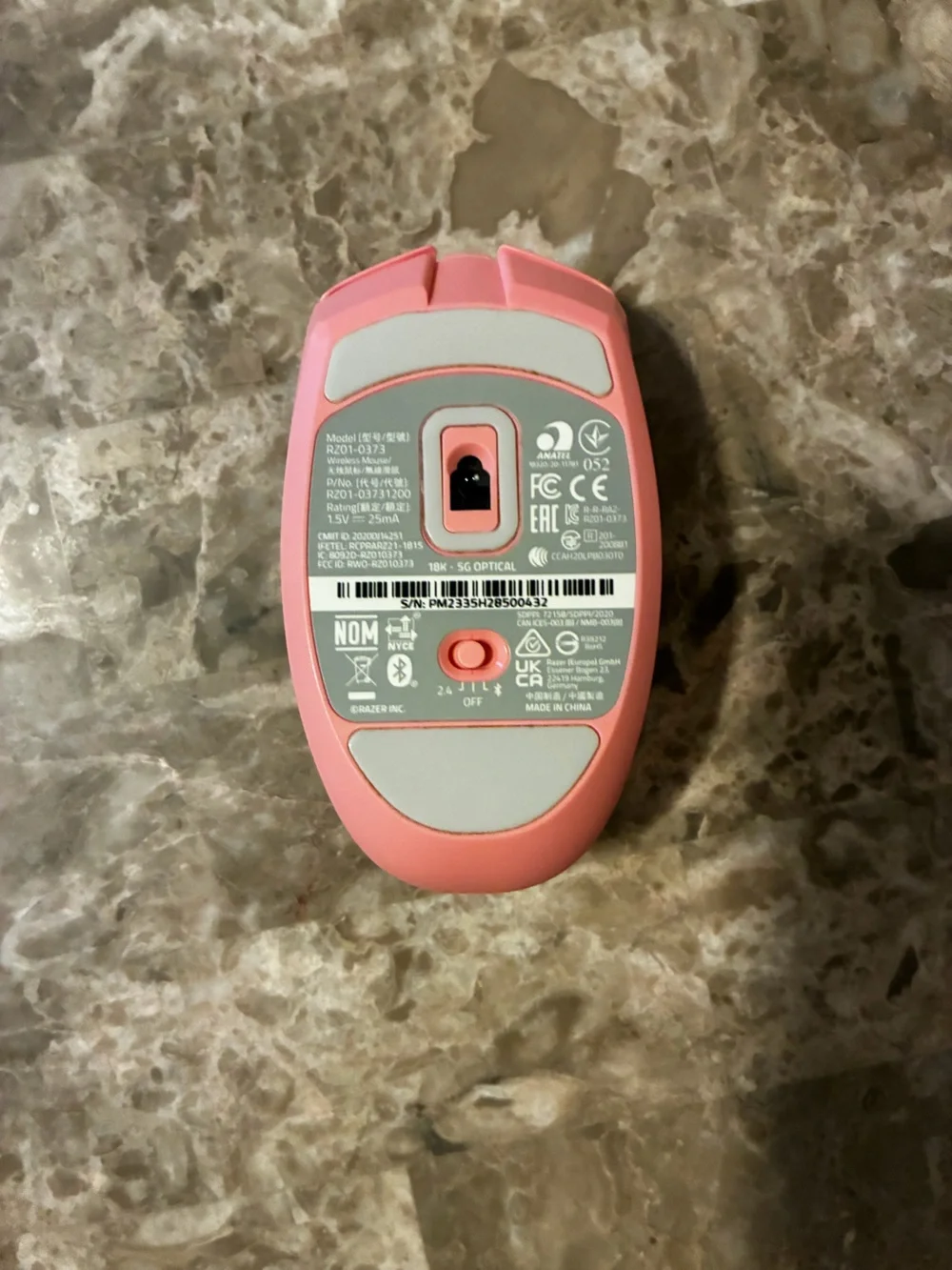 Pink Wireless Razer Orochi V2 Gaming Mouse